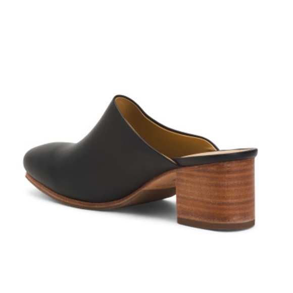 NISOLO Black All Day Heeled Mule Leather Pumps - Picture 2 of 2